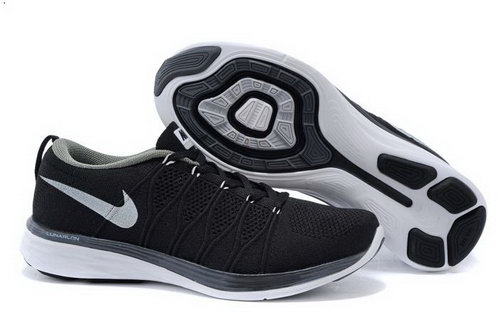 Nike Flyknit Lunar Ii 2 Mens Shoes Black White China